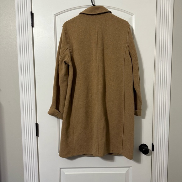 J. Crew Boiled Wool Blend Top Coat Women’s Size 14 AP683 Heather Acorn - Picture 5 of 5